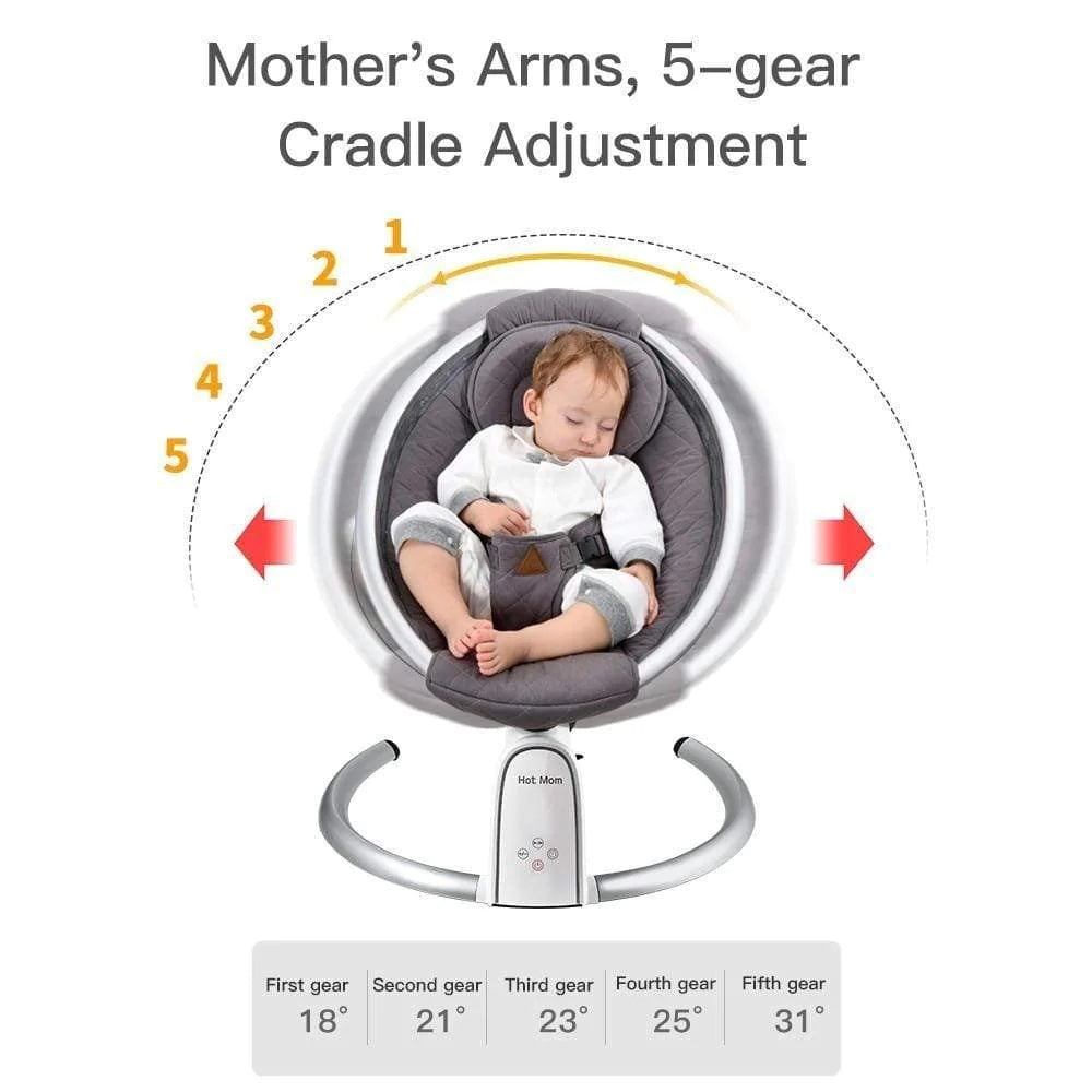 Electric Baby Bouncer with Bluetooth & LED Touch Screen