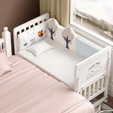 Wooden Baby Cot Bed with Rollers - Co-Sleeper & Adjustable