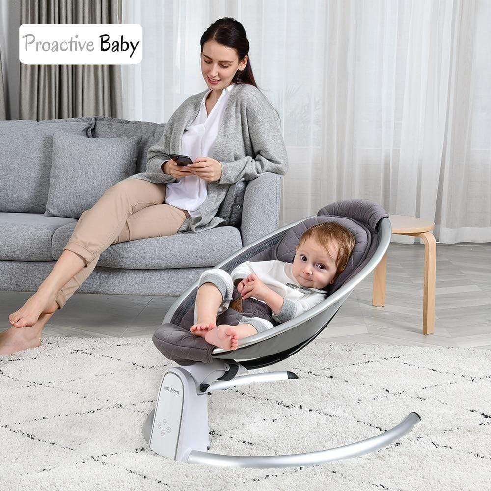 Electric Baby Bouncer with Bluetooth & LED Touch Screen