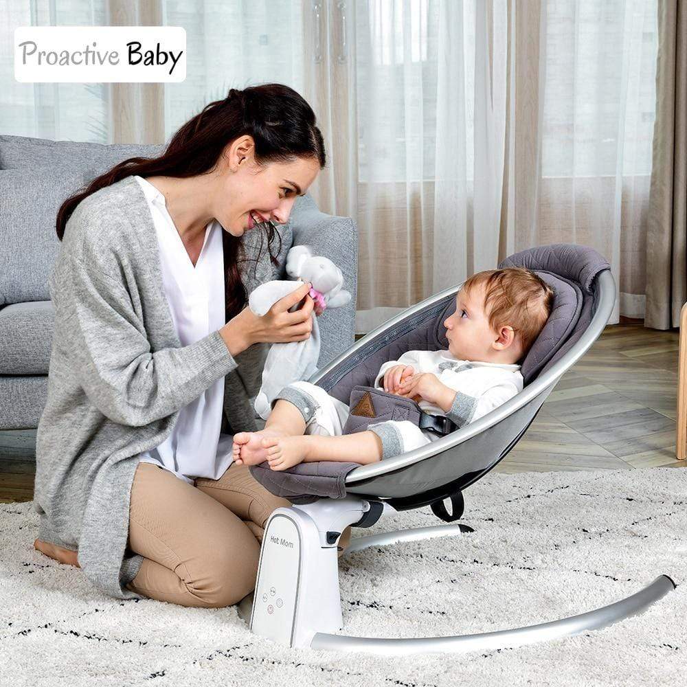 Electric Baby Bouncer with Bluetooth & LED Touch Screen