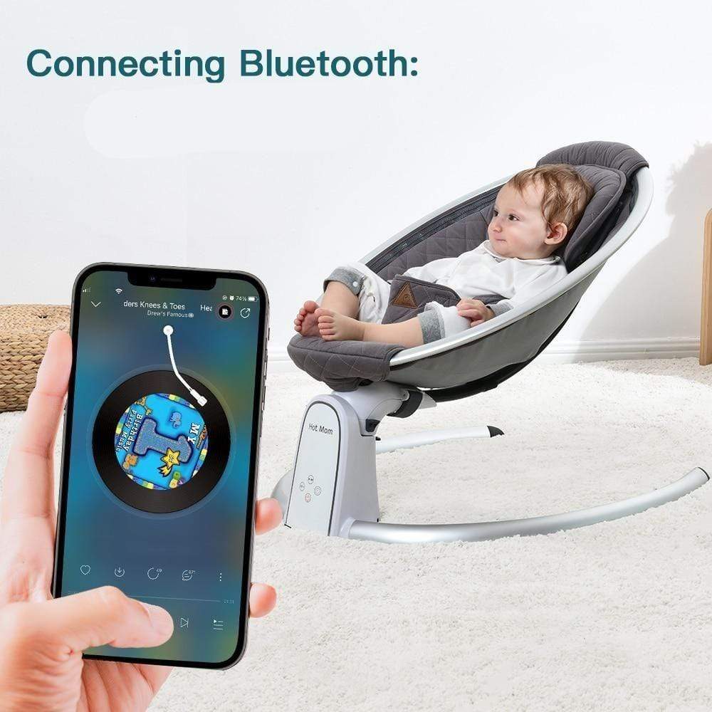 Electric Baby Bouncer with Bluetooth & LED Touch Screen