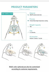 Soft Electric Musical Vibrating Bouncer, Swing, and Rocking Chair with Rotating Light Toys