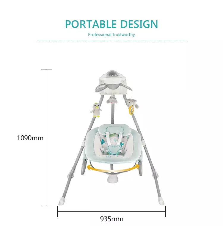 Soft Electric Musical Vibrating Bouncer, Swing, and Rocking Chair with Rotating Light Toys