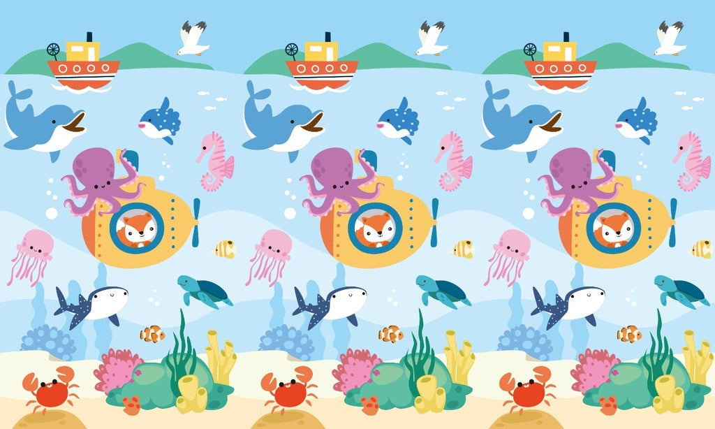 High quality baby floor play mat foldable portable animal printed playmat (180*200 cm)