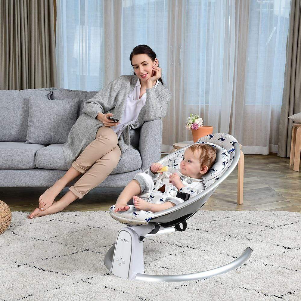 Electric Baby Bouncer with Bluetooth & LED Touch Screen